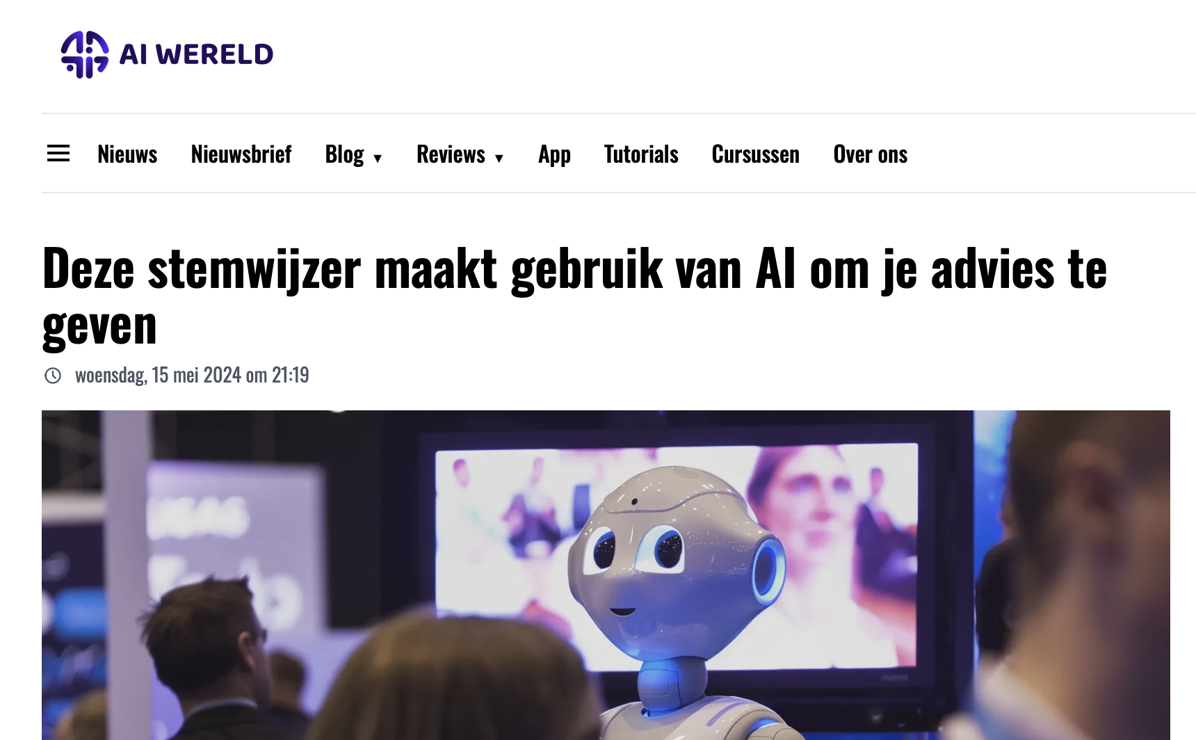 AI Wereld over de lancering van OpenVerkiezingen.nl voor de Europese verkiezingen